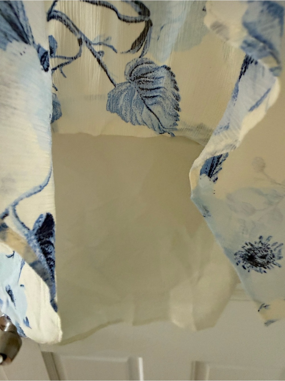 A New Day White Blue Chiffon Dress XL - Picture 6 of 7